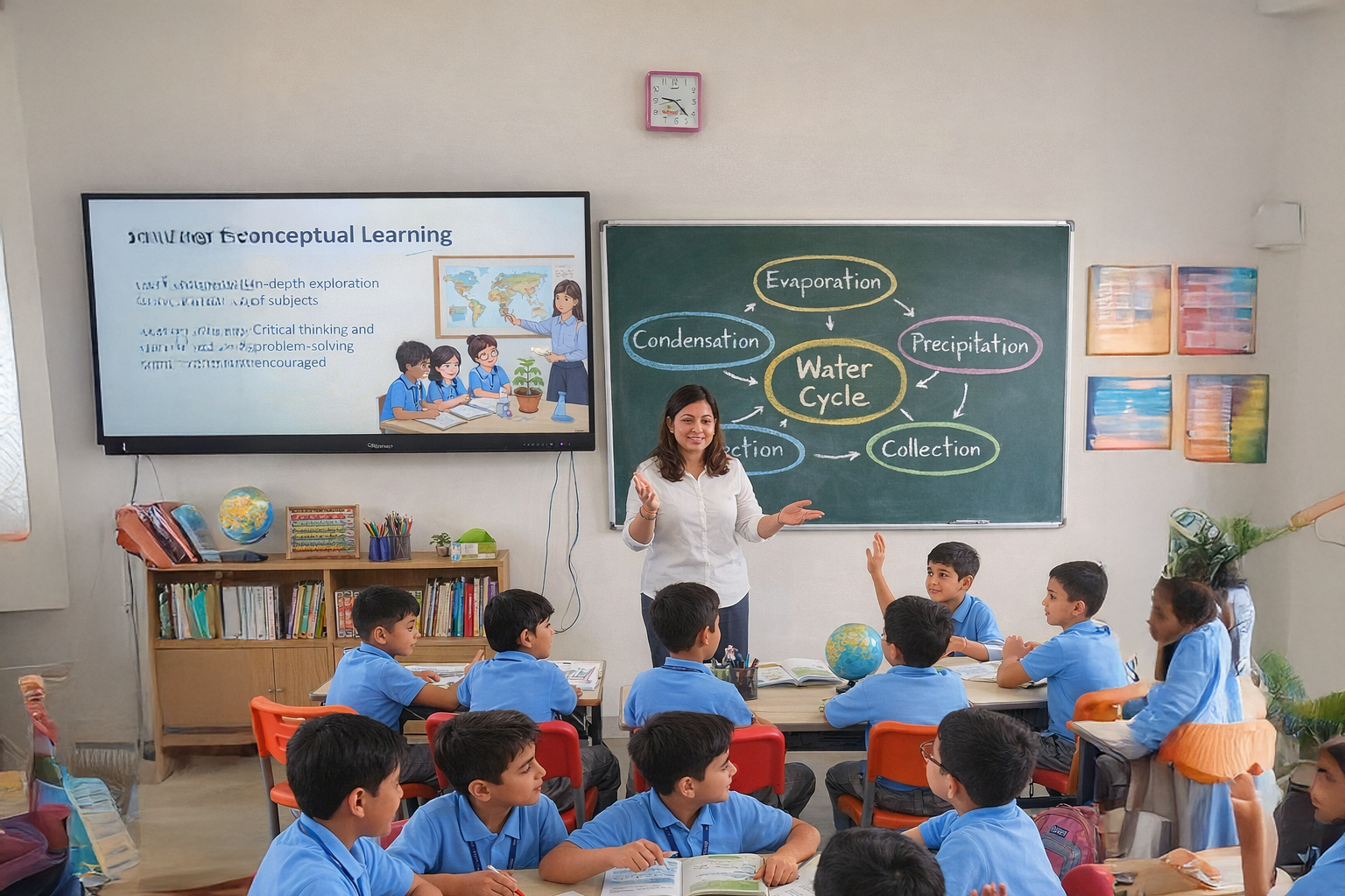 Child-Centric and Inclusive Classrooms at Shri Ram Global School - Diverse students learning together